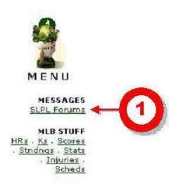 (1) In the menu, click once on SLPL Forums